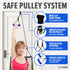 JJ CARE Over the Door Shoulder Pulley for Physical Therapy, 90 Inches Adjustable Exercise Pulleys for Shoulder Rehab - Rotator Cuff Exercise Equipment with Padded Handles, Door Hanger & Carry Bag